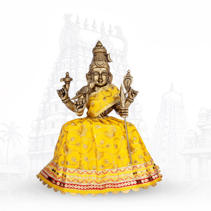 Amman Pavadai - 8 x 10 Inches | Fancy Mata Dress/ Devi Vastra/ Mata Poshak for Deity/ Assorted Colour