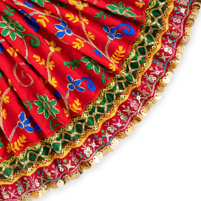 Amman Pavadai - 9 x 16 Inches | Fancy Mata Dress/ Devi Vastra/ Mata Poshak for Deity/ Assorted Colour - Devi Dress