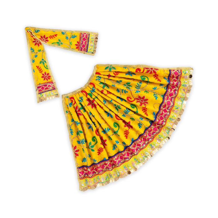 Amman Pavadai - 9 x 16 Inches | Fancy Mata Dress/ Devi Vastra/ Mata Poshak for Deity/ Assorted Colour