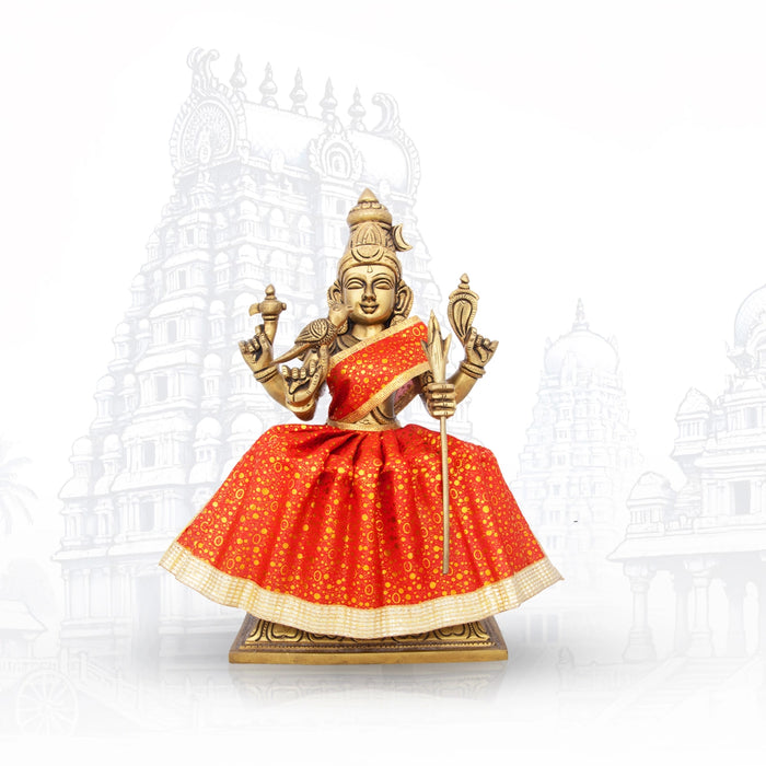 Amman Pavadai - 7 x 14 Inches | Mata Dress/ Devi Vastra/ Golden Border Mata Poshak for Deity/ Assorted Colour