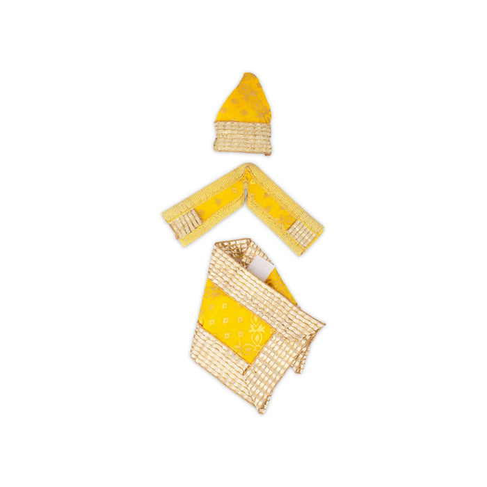 Sai Baba Dress Set - 2 x 6 Inches | Sai Baba Clothes/ Sai Baba Vastra for Deity - Bhagwan Vastra