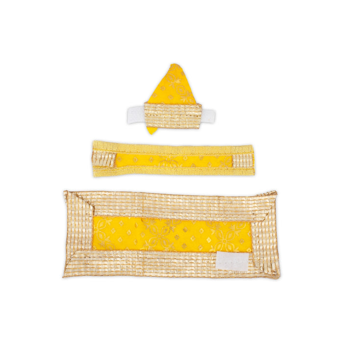 Sai Baba Dress Set - 2 x 6 Inches | Sai Baba Clothes/ Sai Baba Vastra for Deity - Bhagwan Vastra