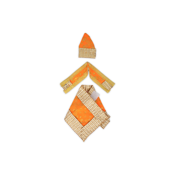 Sai Baba Dress Set - 2 x 6 Inches | Sai Baba Clothes/ Sai Baba Vastra for Deity - Bhagwan Vastra