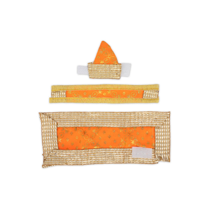 Sai Baba Dress Set - 2 x 6 Inches | Sai Baba Clothes/ Sai Baba Vastra for Deity - Bhagwan Vastra