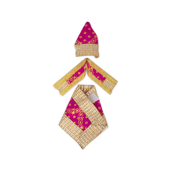 Sai Baba Dress Set - 2 x 6 Inches | Sai Baba Clothes/ Sai Baba Vastra for Deity - Bhagwan Vastra