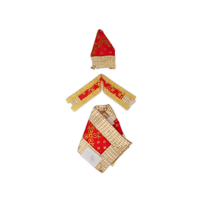 Sai Baba Dress Set - 2 x 6 Inches | Sai Baba Clothes/ Sai Baba Vastra for Deity - Bhagwan Vastra