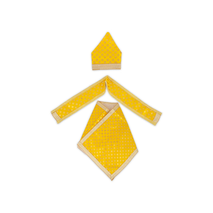 Sai Baba Dress Set - 6 x 18 Inches | Sai Baba Clothes/ Sai Baba Vastra for Deity - Bhagwan Vastra