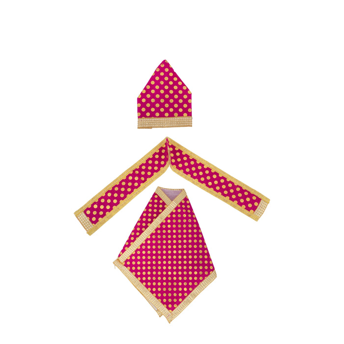 Sai Baba Dress Set - 6 x 18 Inches | Sai Baba Clothes/ Sai Baba Vastra for Deity - Bhagwan Vastra