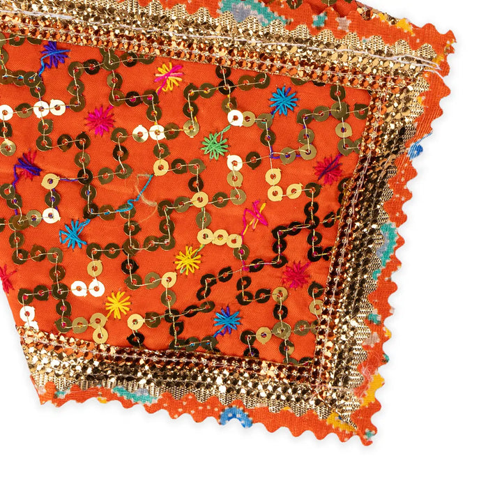 Sai Baba Dress Set - 4.5 x 10.5 Inches | Embroidery Design Sai Baba Vastra/ Sai Baba Clothes for Deity Decor - Bhagwan Vastra