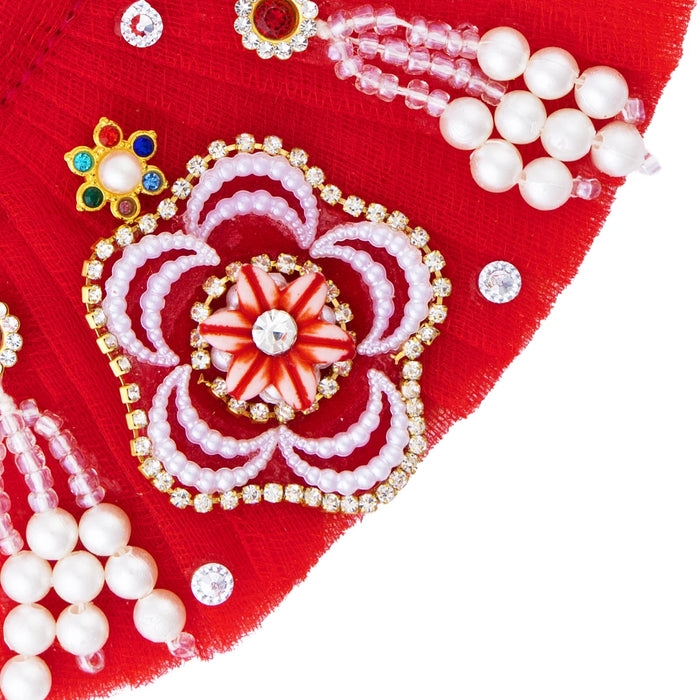 Amman Pavadai - 3 Inches | Decoratice Lehanga Patka/ Mata Rani Poshak/ Devi Dress For Deity Alangaram