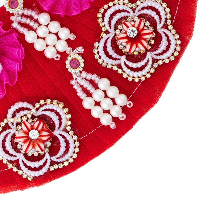 Amman pavadai - 3.5 Inches | Deity Vastram / Devi Dress / Fancy Work Design costume / Mata Rani Poshak