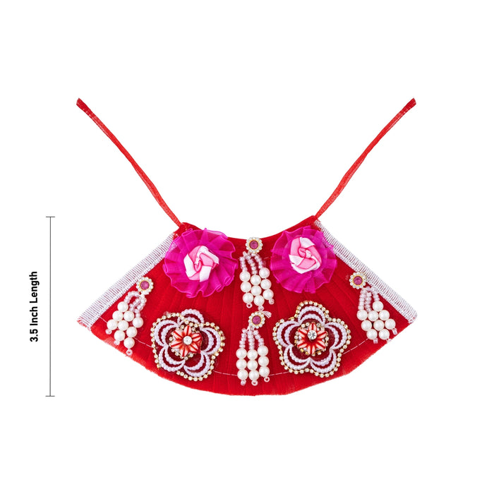 Amman pavadai - 3.5 Inches | Deity Vastram / Devi Dress / Fancy Work Design costume / Mata Rani Poshak