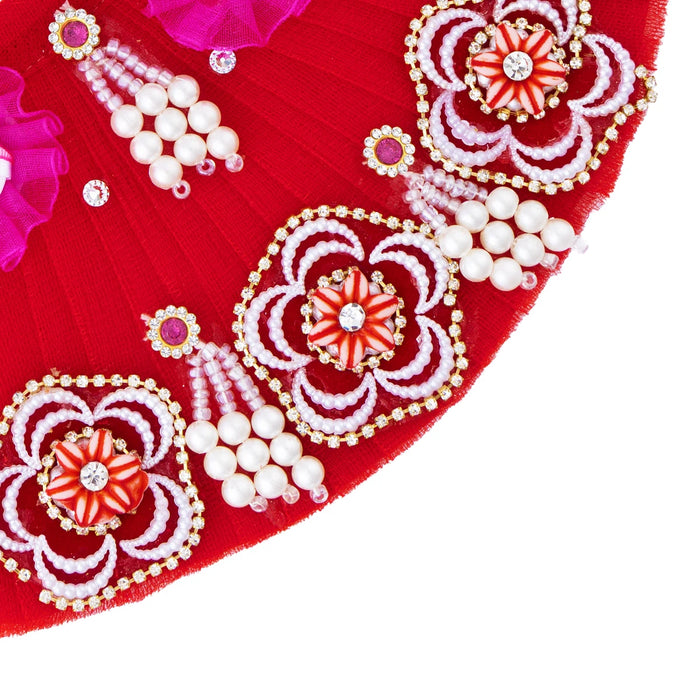 Amman Pavadai - 4.3 Inches | Heavy Work Devi Dress/ Mata Rani Poshak/ Lehenga patka