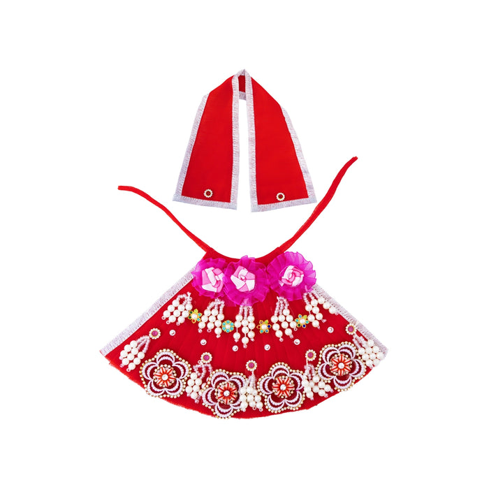 Amman Pavadai - 5 Inches | Heavy Work Devi Vastra/ Mata Rani Poshak/ Lehenga patka/ Goddess dress