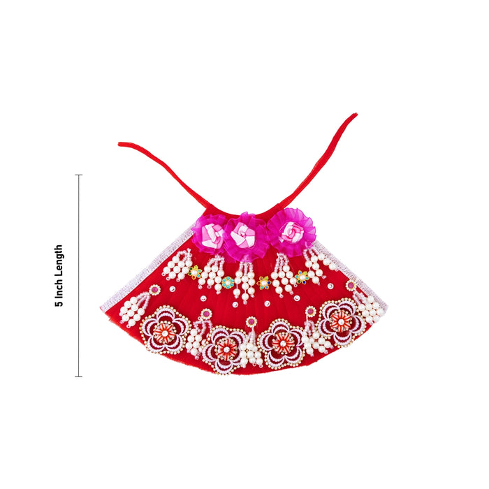 Amman Pavadai - 5 Inches | Heavy Work Devi Vastra/ Mata Rani Poshak/ Lehenga patka/ Goddess dress
