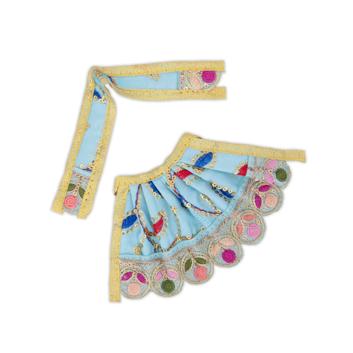 Amman Pavadai - 3 x 6 Inches | Fancy Devi Vastra/ Mata Dress/ Golden Border Mata Poshak for Deity - Devi Dress