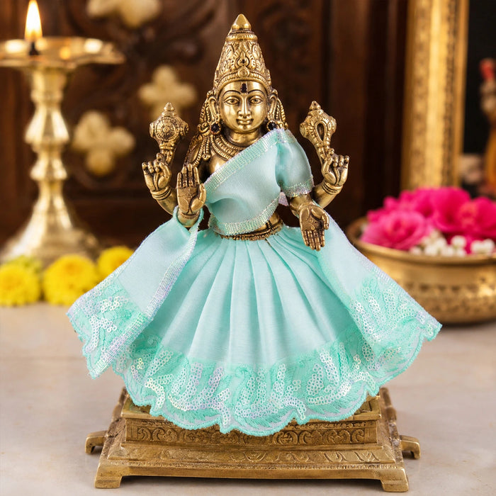 Devi Dress - 4 Inches | Mata Rani Poshak/ Lehenga Patka/ Amman Pavadai For Deity Decor