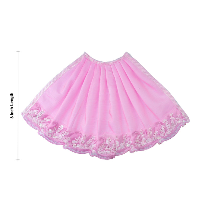 Amman Pavadai - 6 Inches | Lehenga Patka / Devi Vastra / Mata Dress / Mata Poshak for Deity Decor