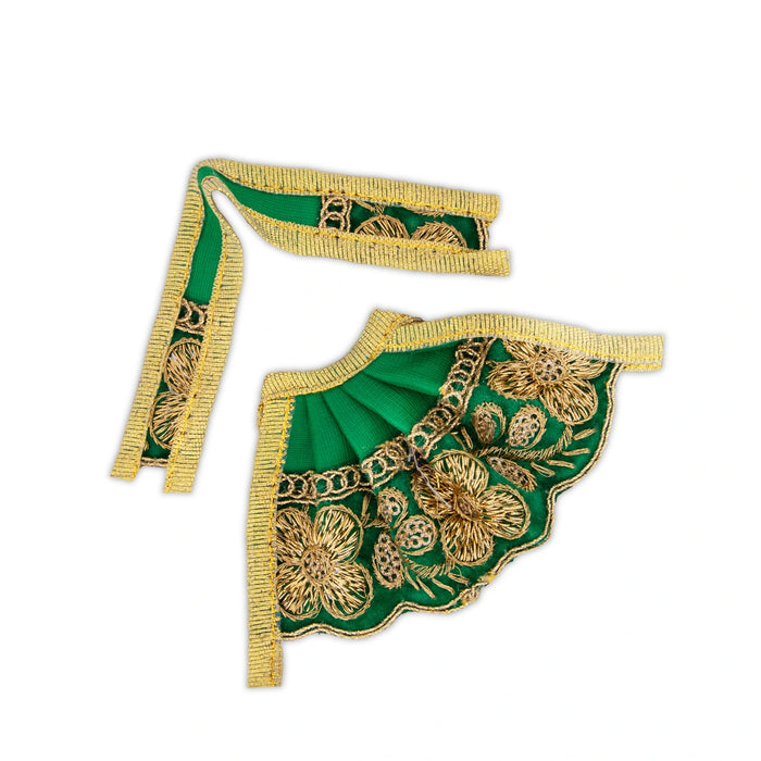 Amman Pavadai - 2 Inches | Mata Dress/ Devi Vastra/ Golden Border Mata Poshak for Deity/ Assorted Colour - Devi Dress