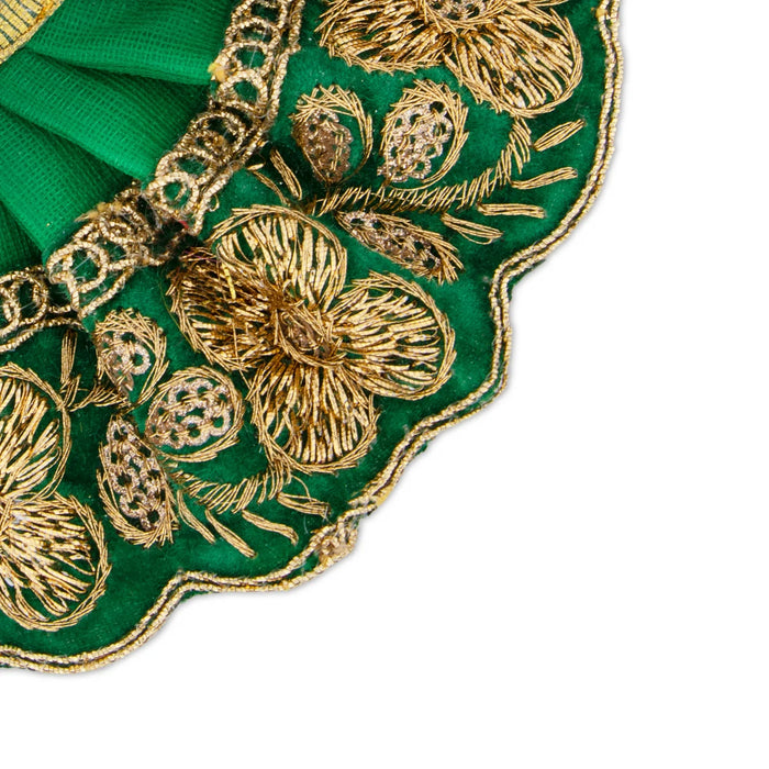 Amman Pavadai - 2 Inches | Mata Dress/ Devi Vastra/ Golden Border Mata Poshak for Deity/ Assorted Colour - Devi Dress
