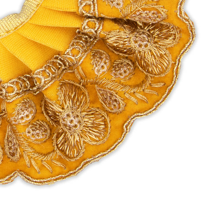 Amman Pavadai - 2 Inches | Mata Dress/ Devi Vastra/ Golden Border Mata Poshak for Deity/ Assorted Colour - Devi Dress