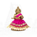 Amman Pavadai - 3 x 6 Inches | Mata Dress/ Devi Vastra/ Golden Border Mata Poshak for Deity/ Assorted Colour - Devi Dress