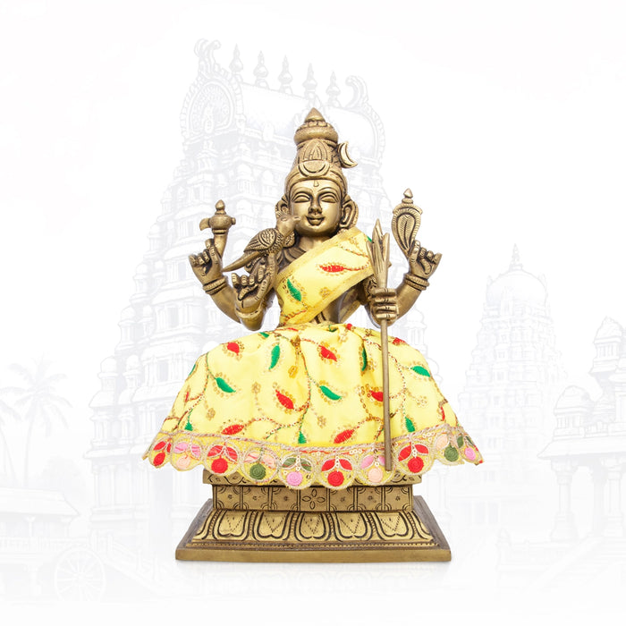 Amman Pavadai - 6 x 12 Inches | Mata Dress/ Devi Vastra/ Golden Border Mata Poshak for Deity/ Assorted Colour