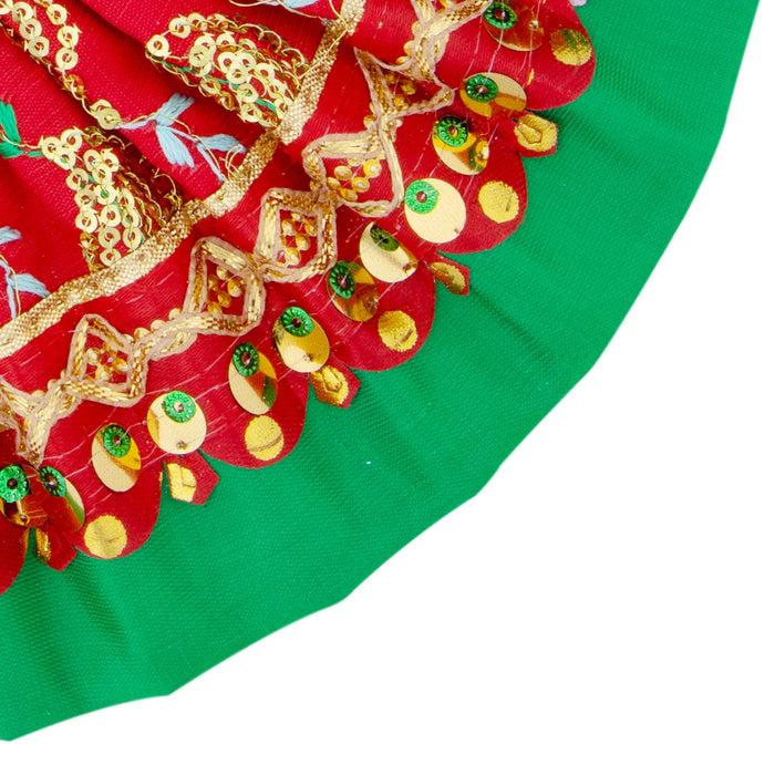 Devi Dress - 4 x 8 Inches | Amman Pavadai / Embroidery Devi Vastra / Mata Dress / Mata Poshak for Deity/ Assorted