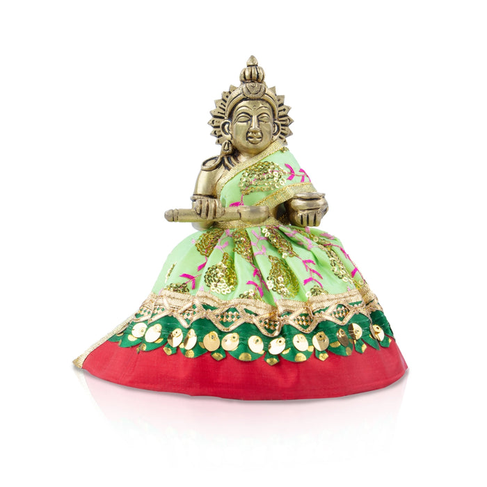 Devi Dress - 4 x 8 Inches | Amman Pavadai / Embroidery Devi Vastra / Mata Dress / Mata Poshak for Deity/ Assorted