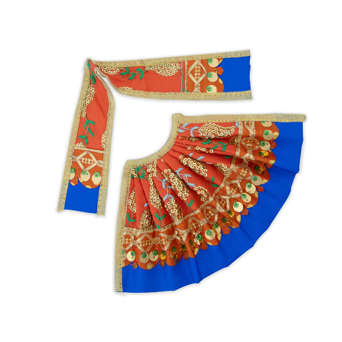 Devi Dress - 4 x 8 Inches | Amman Pavadai / Embroidery Devi Vastra / Mata Dress / Mata Poshak for Deity/ Assorted