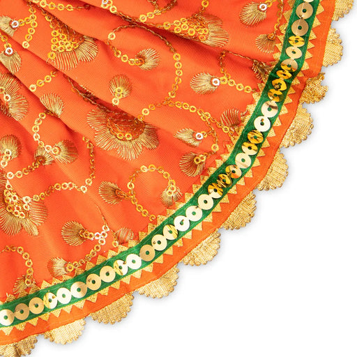 Amman Pavadai - 5 Inches | Mata Dress/ Devi Vastra/ Mata Poshak for Deity/ Assorted Colour - Devi Dress