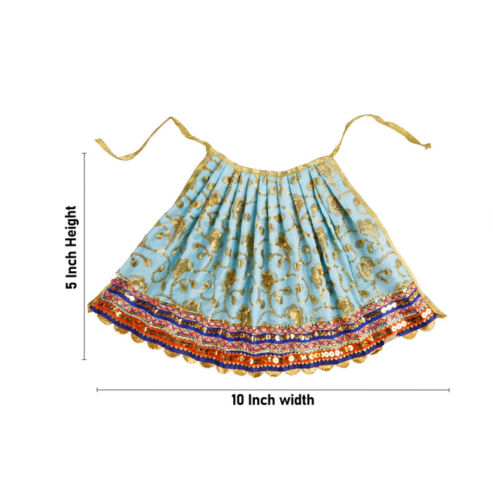 Amman Dress - 9 Inches | Velvet Amman Pavadai/ Velvet Devi Costume for Deity - Devi Dress