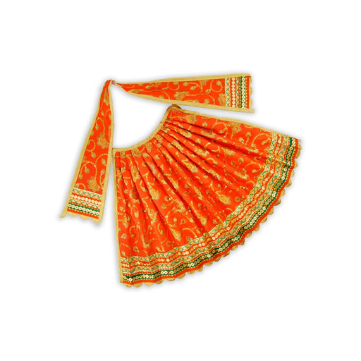 Amman Dress - 9 Inches | Velvet Amman Pavadai/ Velvet Devi Costume for Deity - Devi Dress