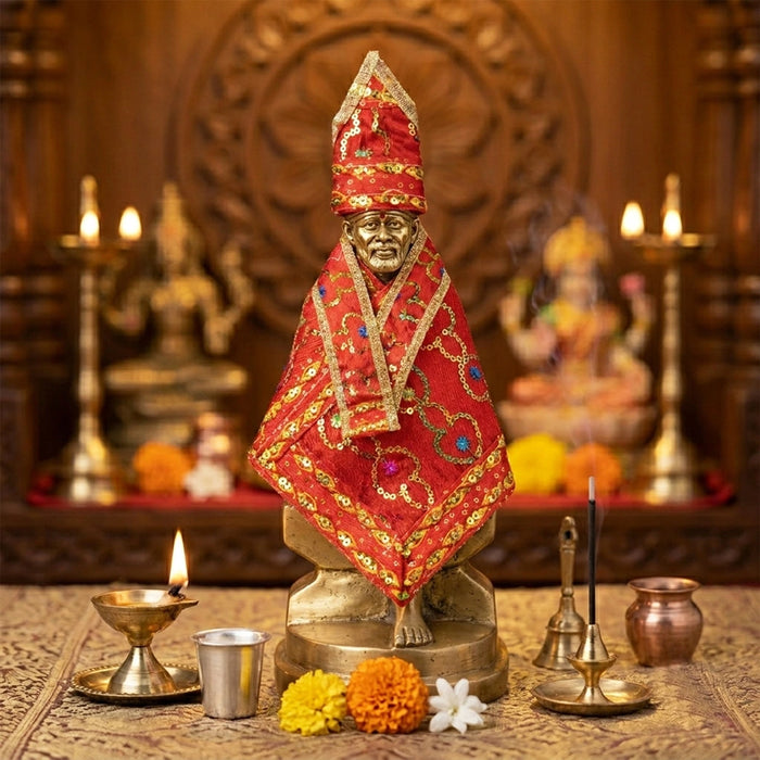 Sai Poshak Set - 4 Inches | Sai Baba Dress / Sai Baba Clothes/ Sai Baba Vastra for Deity