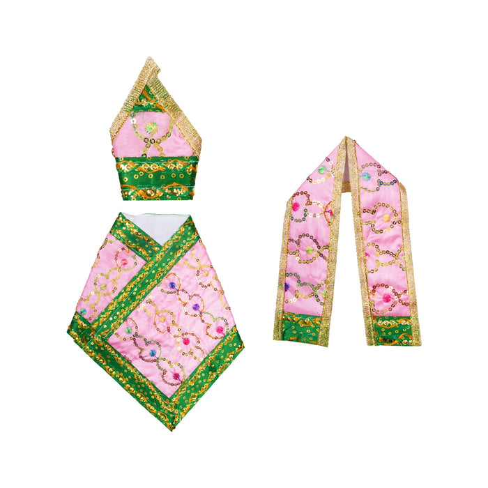Sai Baba Clothes Set - 5 Inches | Decorative Sai Baba Dress / Sai Poshak/ Sai Baba Vastra for Deity Decor