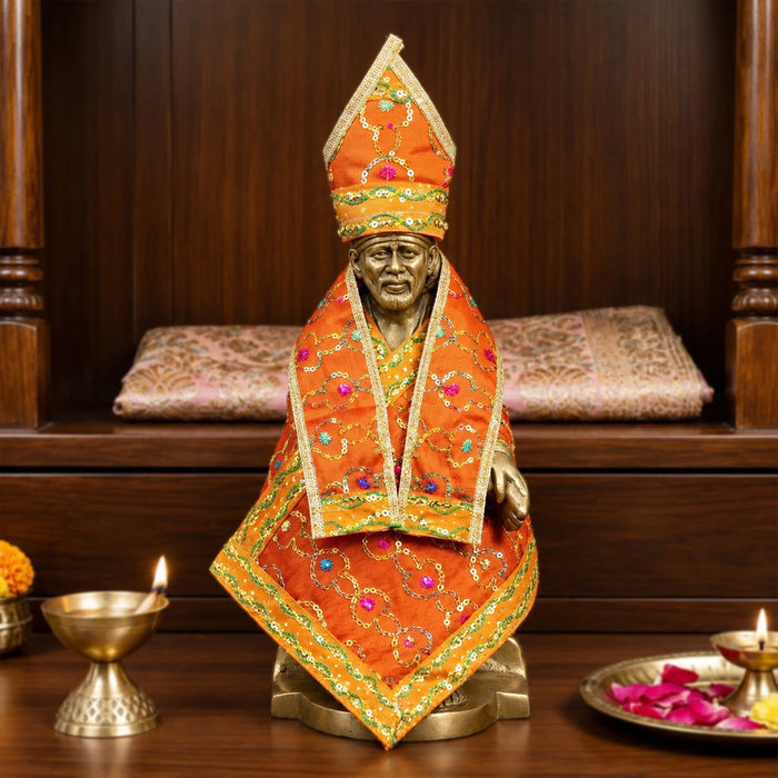 Sai Baba Dress - 6 Inches | Sai Baba Clothes / Sai Poshak / Sai Baba Vastra for Deity