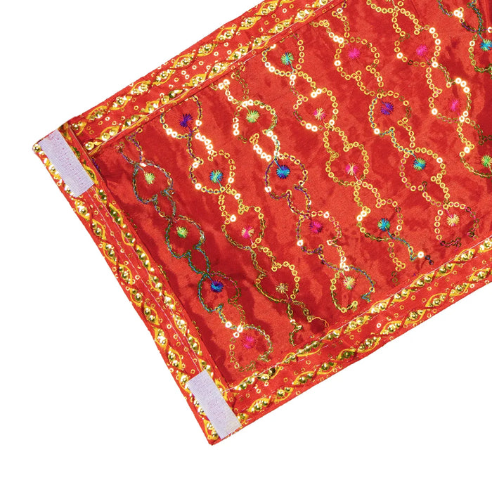 Sai Poshak Set - 7 Inches | Embroidery Dress / Sai Baba Vastra/ Sai Baba Clothes for Deity Decor