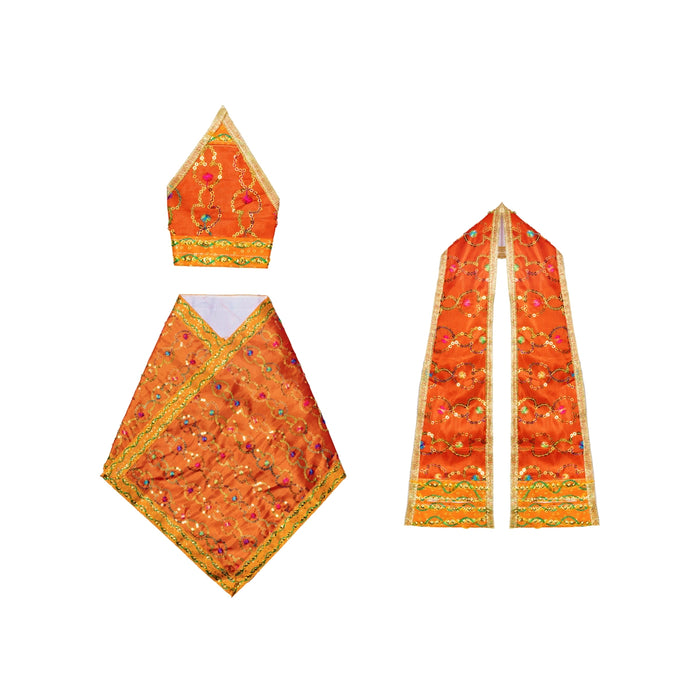 Sai Baba Dress Set - 9 Inches | Sai Baba Clothes/ Sai Poshak/ Sai Baba Vastra for Deity