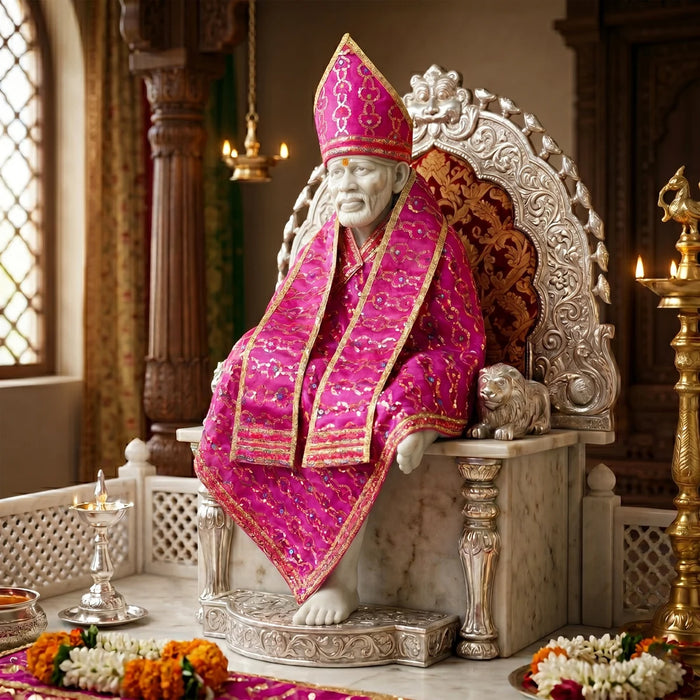 Sai Baba Dress - 12 Inches | Sai Baba Clothes / Sai Poshak / Sai Baba Vastra for Deity