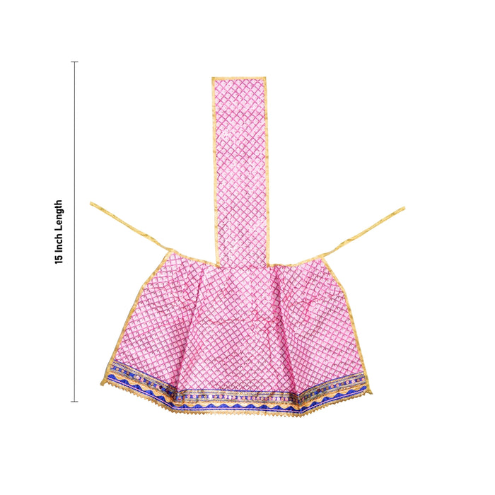 Amman Pavadai - 15 Inches | Lehenga Patka / Devi Vastra / Mata Dress / Mata Poshak for Deity Decor