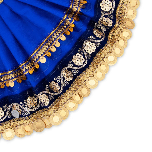 Amman Pavadai Thavani - 5 x 10 Inches | Mata Dress/ Devi Vastra/ Golden Border Mata Poshak for Deity - Devi Dress