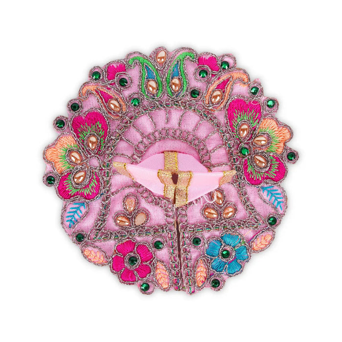 Krishna Dress - 4.5 Inches | Kanha Dress/ Krishna Costume/ Embroidery With Stone Krishna Poshak for Deity - Laddu Gopal Dress