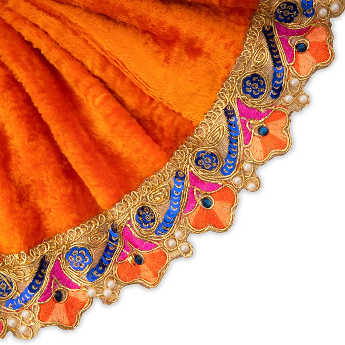 Amman Dress - 5 Inches | Velvet Amman Pavadai/ Velvet Devi Costume for Deity - Devi Dress