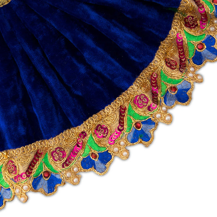 Amman Dress - 5 Inches | Velvet Amman Pavadai/ Velvet Devi Costume for Deity - Devi Dress