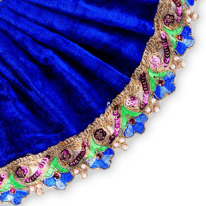 Amman Pavadai - 6 x 11 Inches | Velvet Mata Dress/ Devi Vastra/ Mata Poshak for Deity/ Assorted Colour - Devi Dress