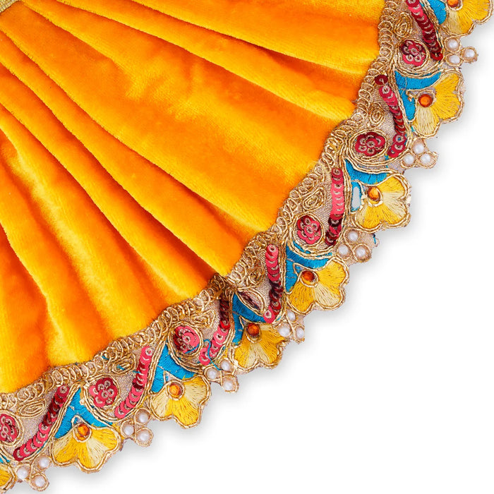 Amman Pavadai - 6 x 11 Inches | Velvet Mata Dress/ Devi Vastra/ Mata Poshak for Deity/ Assorted Colour