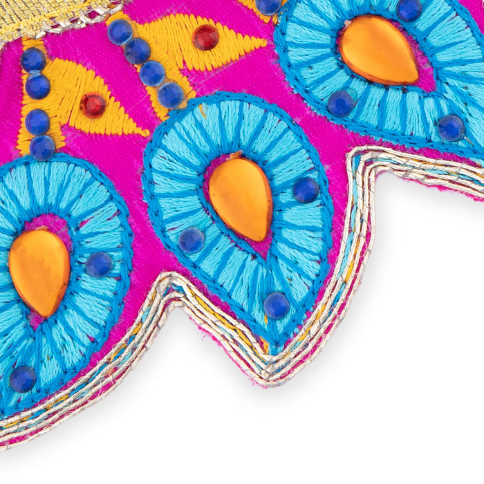 Devi Dress - 2 Inches | Mata Rani Poshak/ Embroidery & Stone Design Mata Dress for Deity/ Assorted