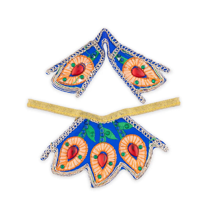 Devi Dress - 2 Inches | Mata Rani Poshak/ Embroidery & Stone Design Mata Dress for Deity/ Assorted