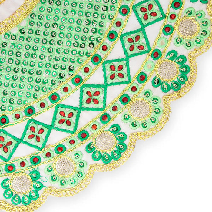 Amman Pavadai with Thavani - 6 Inches | Amman Dress/ Devi Costume for Deity - Devi Dress