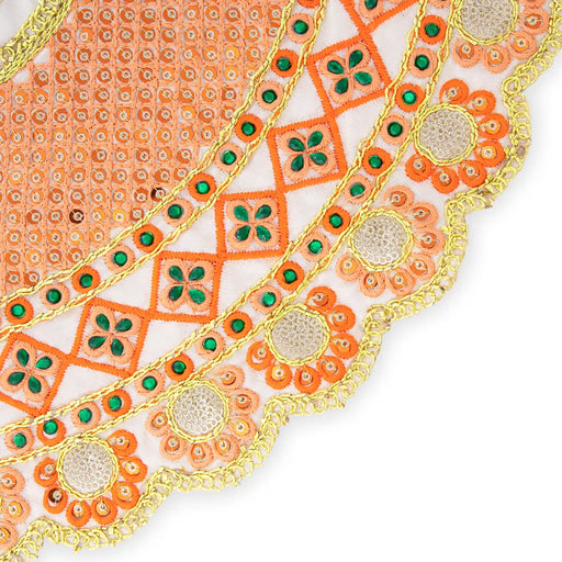 Amman Pavadai with Thavani - 6 Inches | Amman Dress/ Devi Costume for Deity - Devi Dress